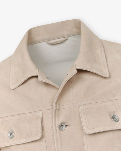 Valstar - Light soft suede unlined overshirt - Taupe