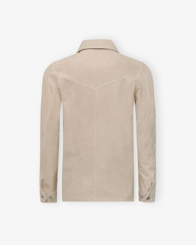 Valstar - Light soft suede unlined overshirt - Taupe