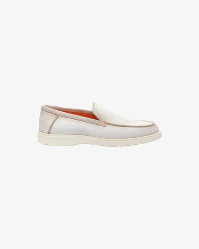 Santoni - Suede summer loafer - Sand