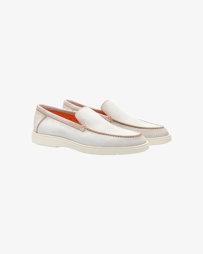 Santoni - Suede summer loafer - Sand