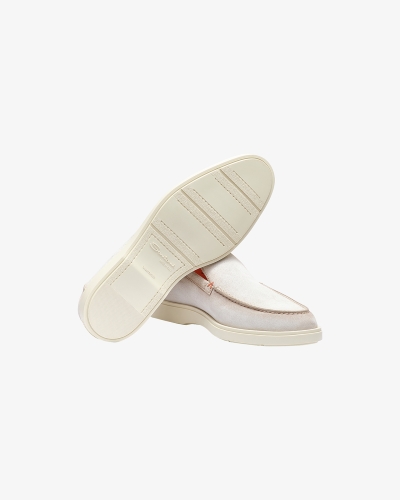 Santoni - Suede summer loafer - Sand