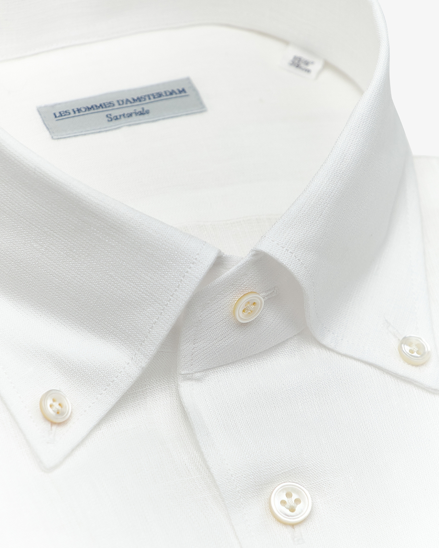 LHDA - Shirt linen one piece collar - White