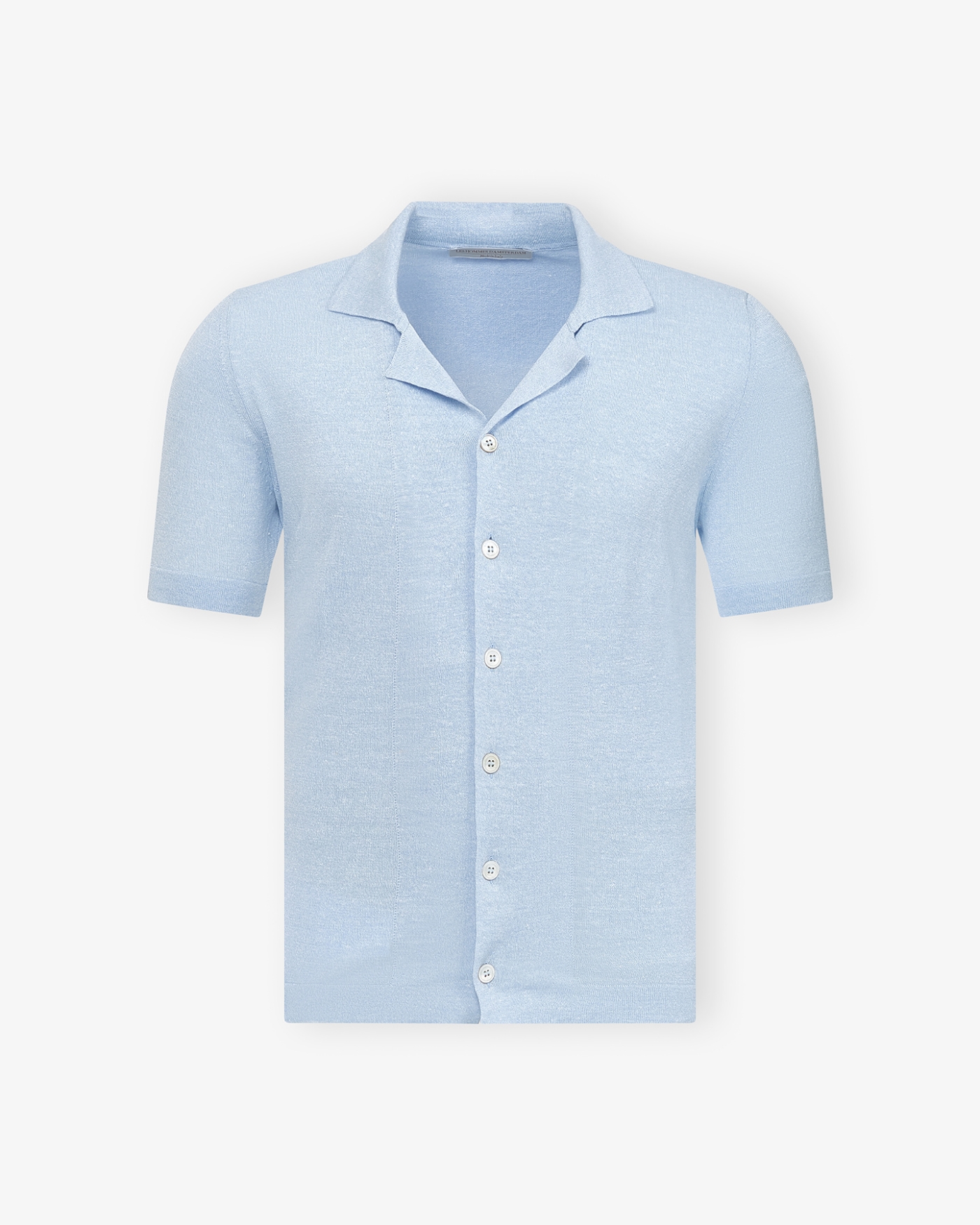 LHDA - Bowling linen cotton polo - Light blue