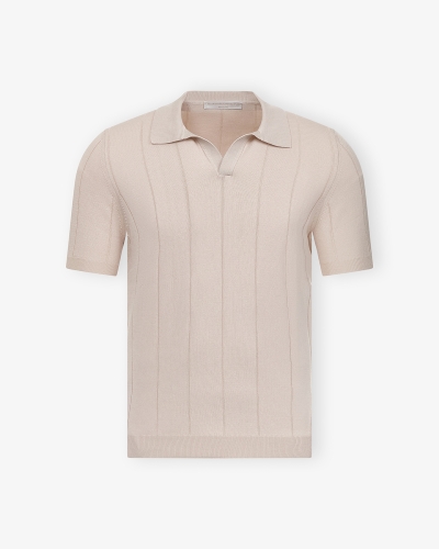 LHDA - Polo fresh cotton stripes - Taupe