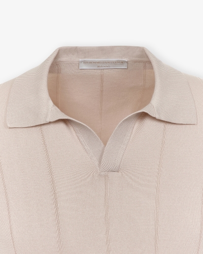 LHDA - Polo fresh cotton stripes - Taupe