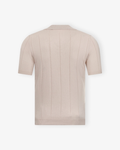 LHDA - Polo fresh cotton stripes - Taupe