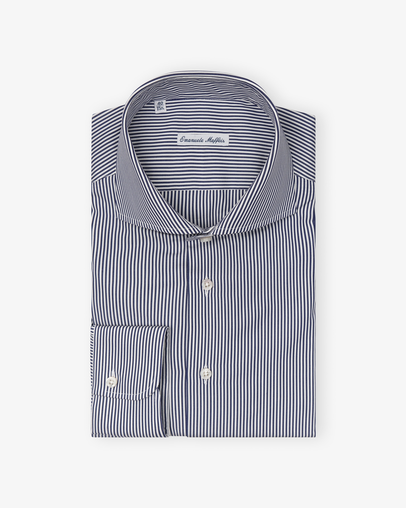 Emanuele Maffeis - Shirt regular fit Dora +4 cm - Navy stripes