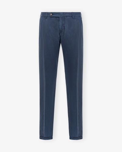 Berwich - Trousers slim fit linen - Navy
