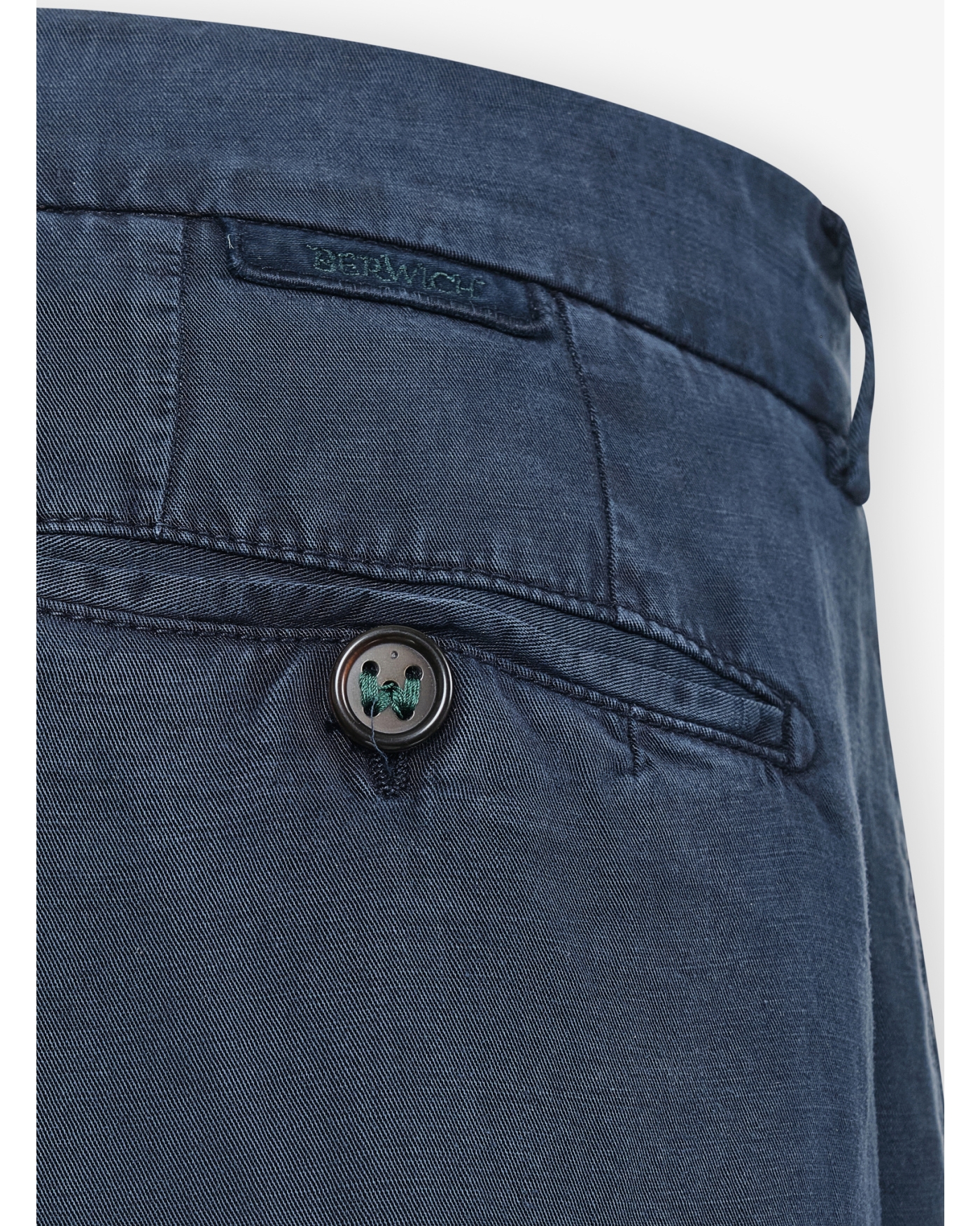 Berwich - Trousers slim fit linen - Navy