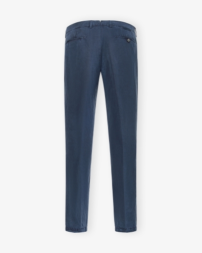 Berwich - Trousers slim fit linen - Navy