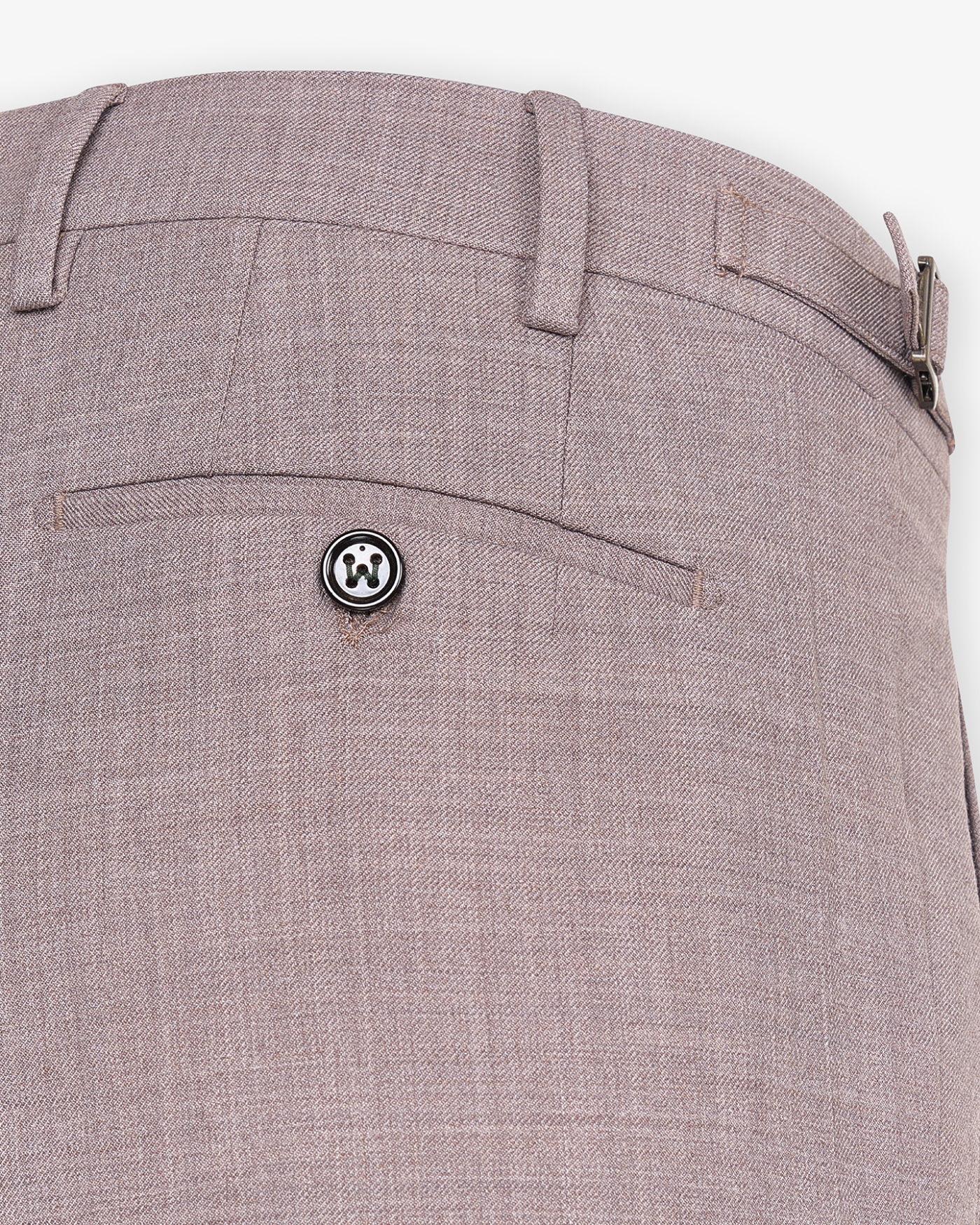 Berwich - Trousers retrolong tech wool - Greige