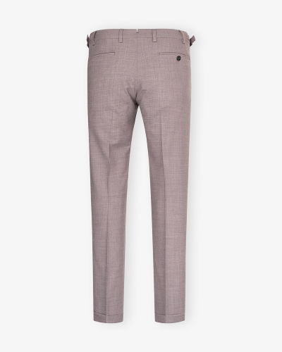 Berwich - Trousers retrolong tech wool - Greige