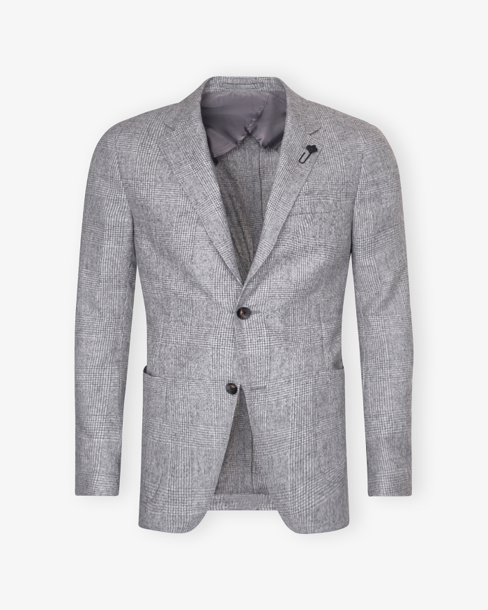 LARDINI Lardini - Check jacket wool alpaca - Grey