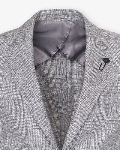 Lardini - Check jacket wool alpaca - Grey