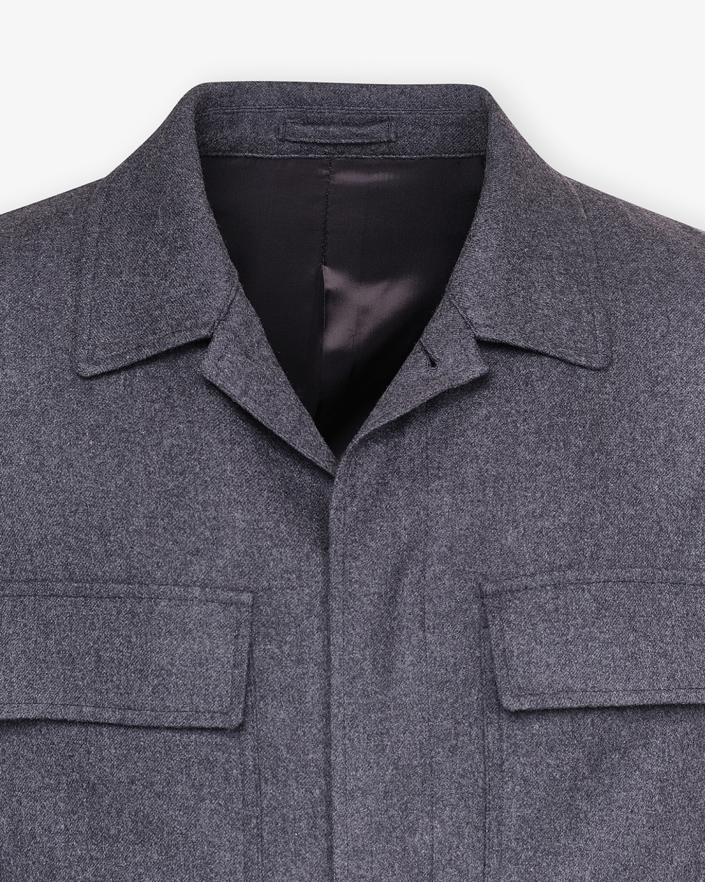 Lardini - Shirt jacket wool cashmere - Dark grey