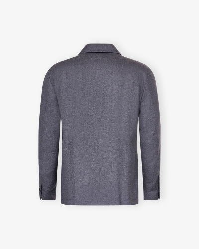 Lardini - Shirt jacket wool cashmere - Dark grey
