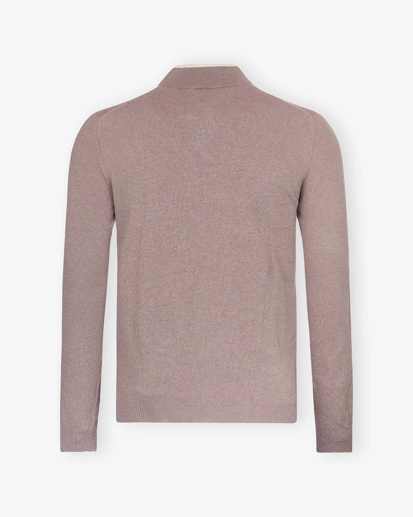 Fedeli - Half zip virgin wool and cashmere - Greige