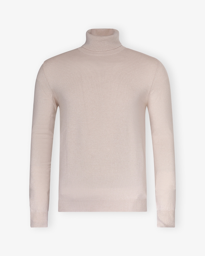 FEDELI Fedeli - Turtleneck full cashmere - Cream white
