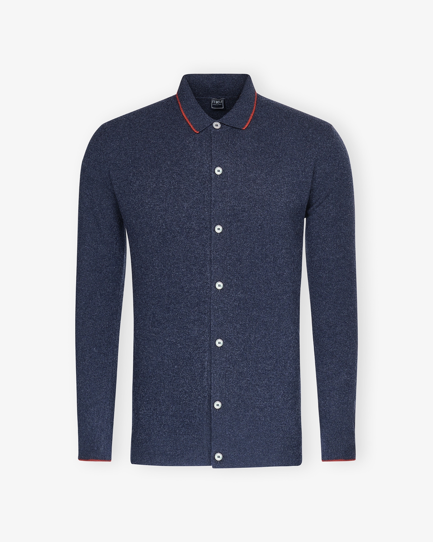 Fedeli - Vest with buttons virgin wool and cashmere - Navy