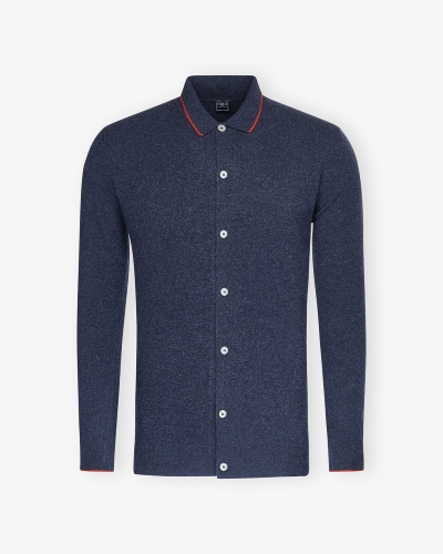 Fedeli - Vest with buttons virgin wool and cashmere - Navy