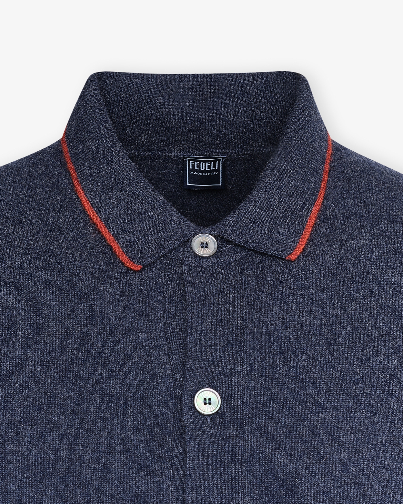 Fedeli - Vest with buttons virgin wool and cashmere - Navy