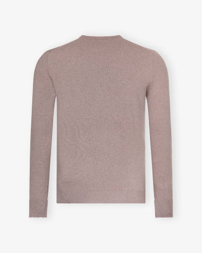 Fedeli - Round neck virgin wool and cashmere - Greige