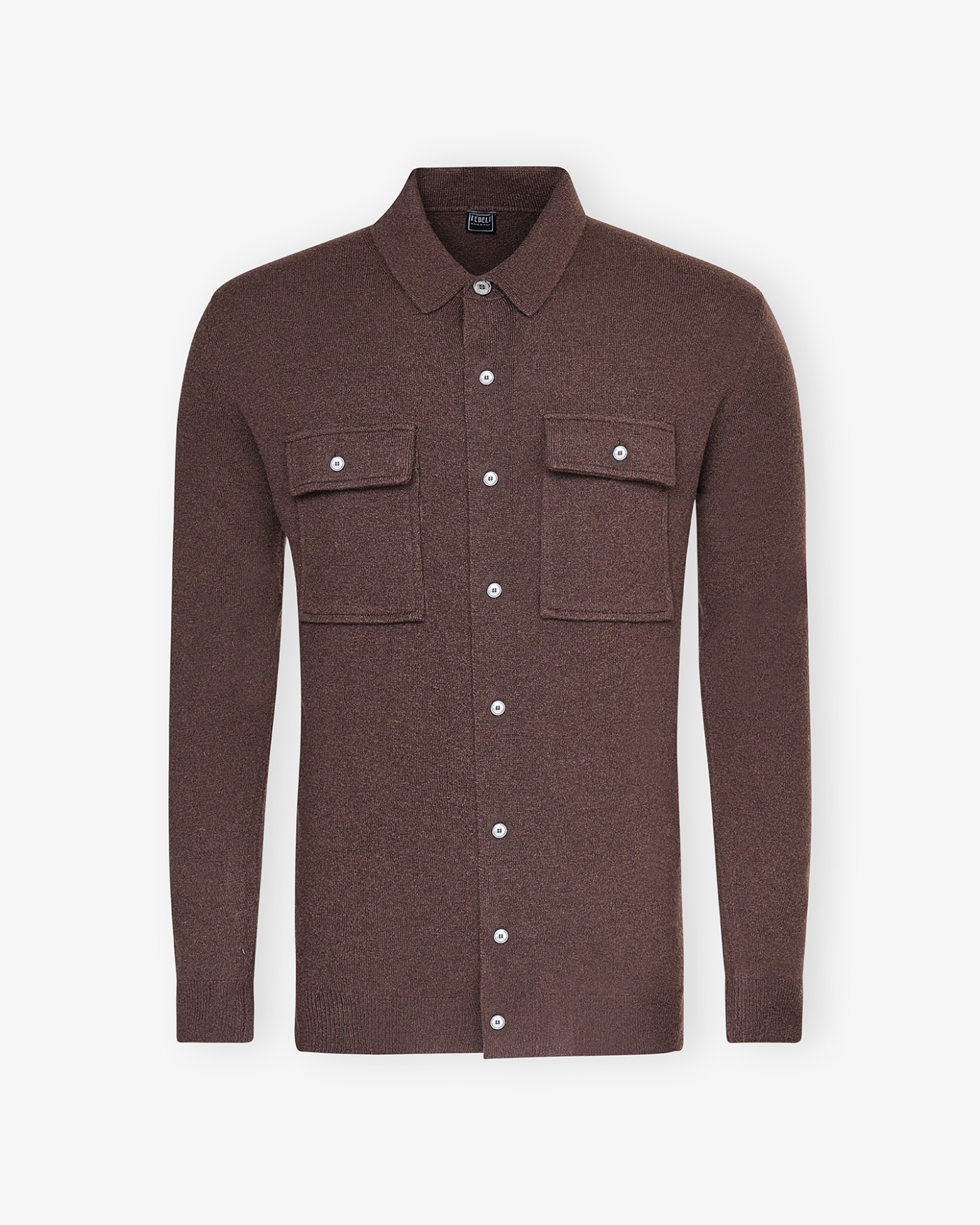Fedeli - Knitted overshirt - Full cashmere - Brown