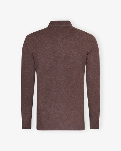 Fedeli - Knitted overshirt - Full cashmere - Brown