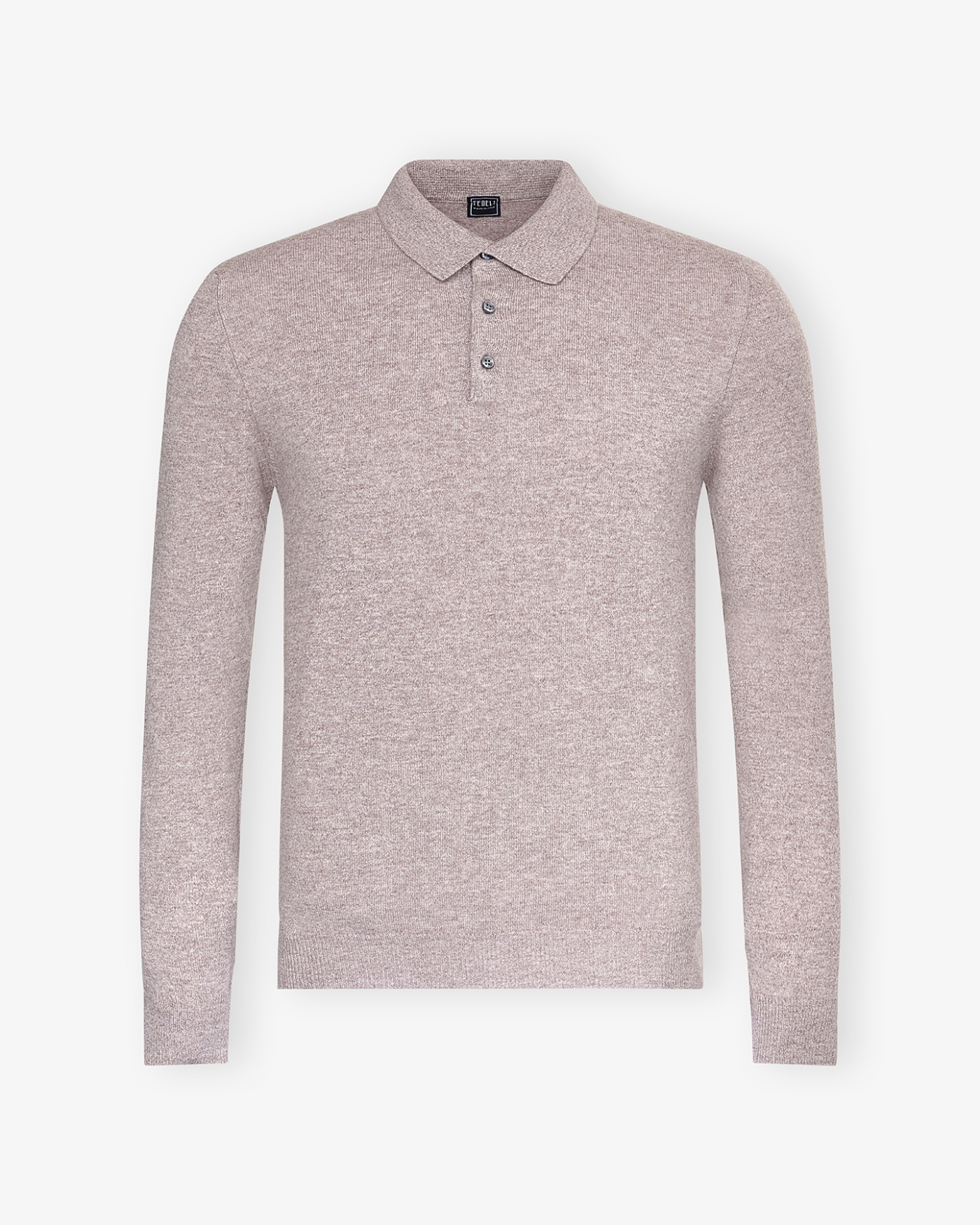Fedeli - Polo long sleeve - Full cashmere - Greige