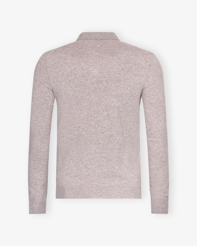 Fedeli - Polo long sleeve - Full cashmere - Greige