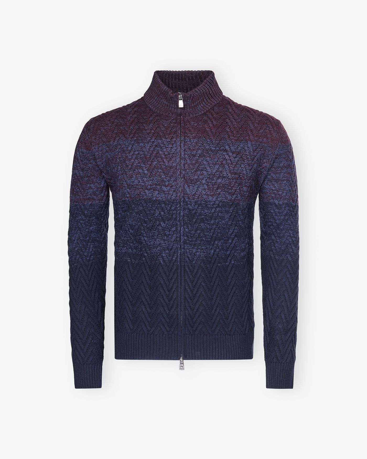Corneliani - Full zip - Virgin wool - Navy Bordeaux