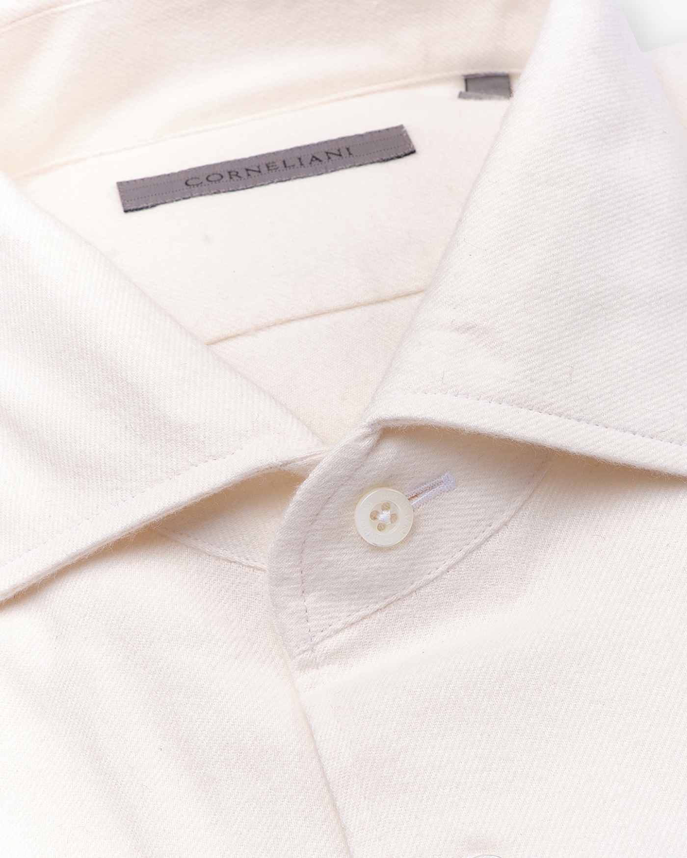 Corneliani - Shirt flannel - Cream white