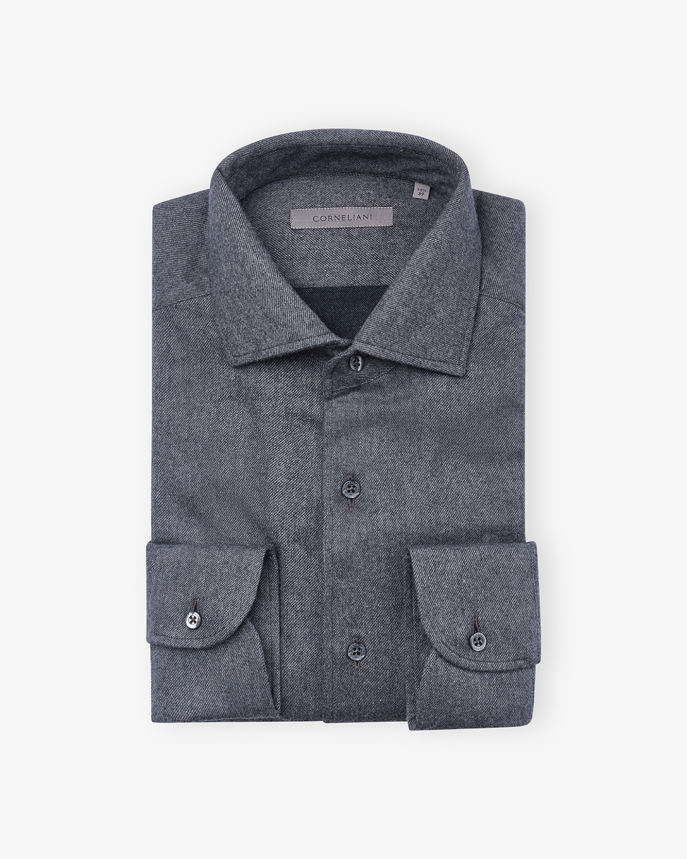 Corneliani - Shirt flannel - Dark grey