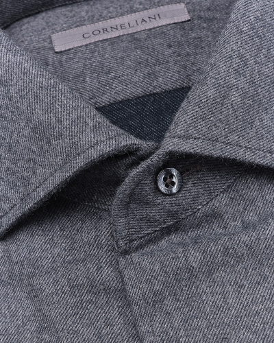 Corneliani - Shirt flannel - Dark grey