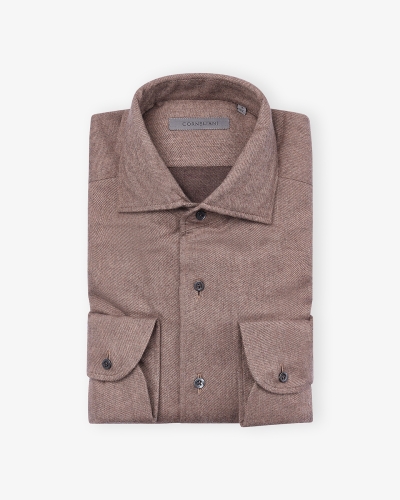 Corneliani - Shirt flannel - Greige