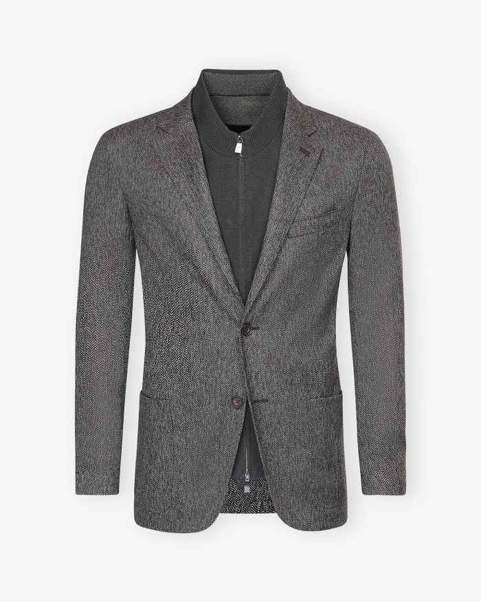 CORNELIANI Corneliani - Jacket wool with detachable chest piece - Green