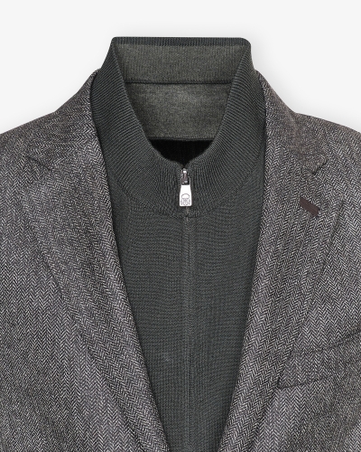 Corneliani - Jacket wool with detachable chest piece - Green