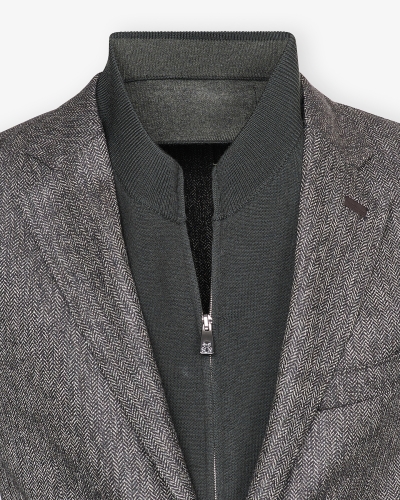 Corneliani - Jacket wool with detachable chest piece - Green