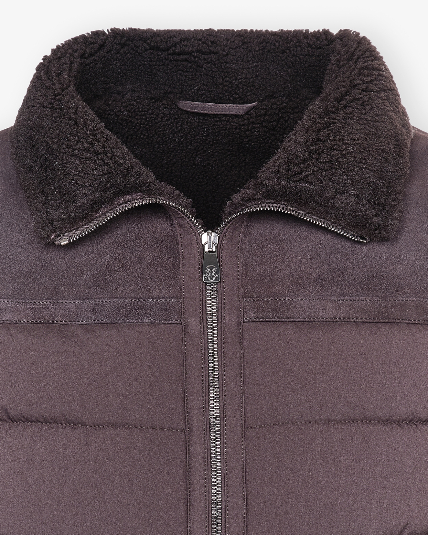 Corneliani - Padded jacket lambskin, wool and cashmere - Brown
