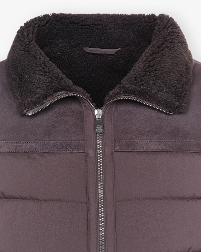 Corneliani - Padded jacket lambskin, wool and cashmere - Brown
