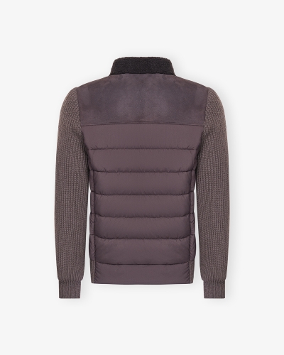 Corneliani - Padded jacket lambskin, wool and cashmere - Brown