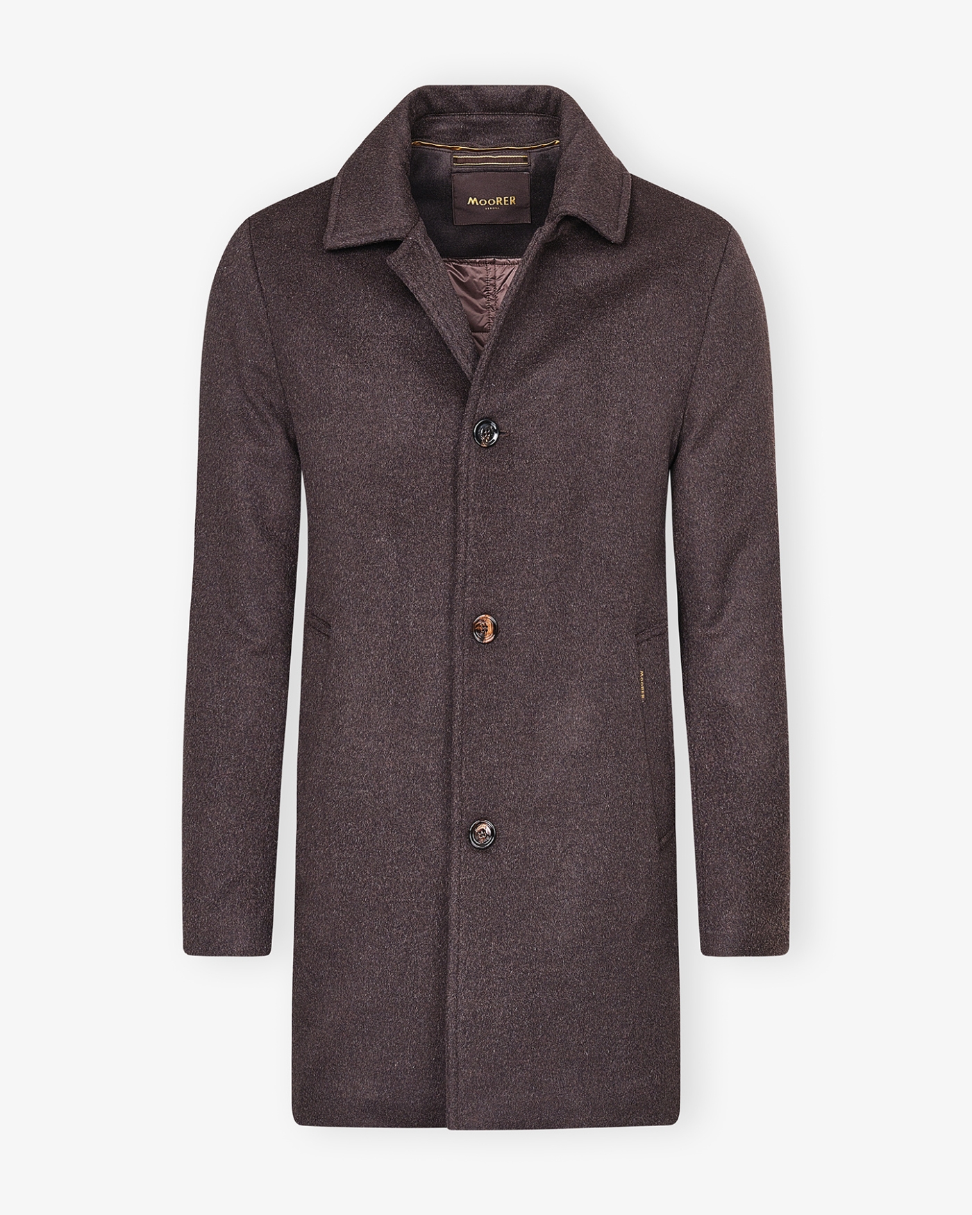 MooRER - Overcoat wool and cashmere - Brown