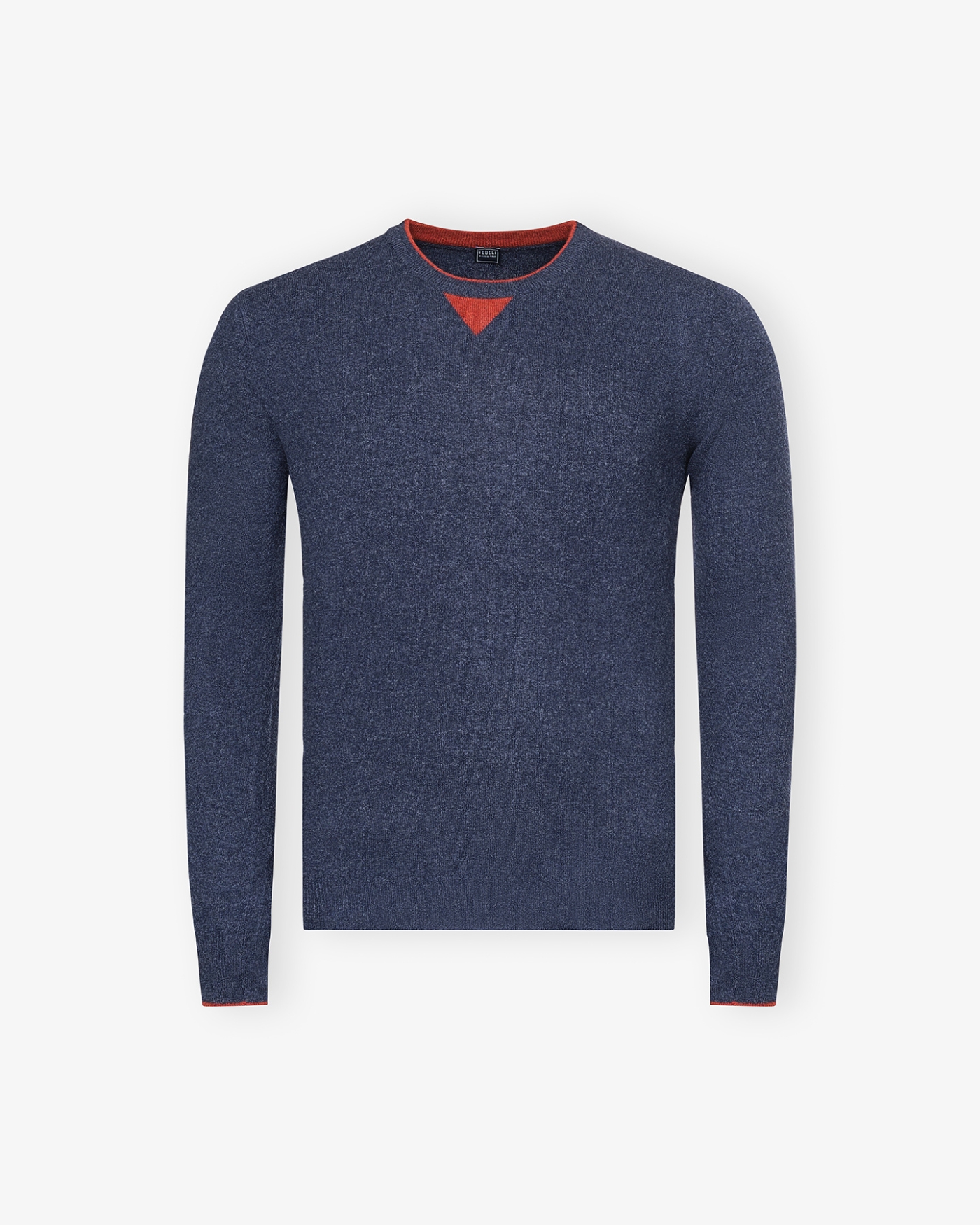 Fedeli - Round neck wool and cashmere - Navy