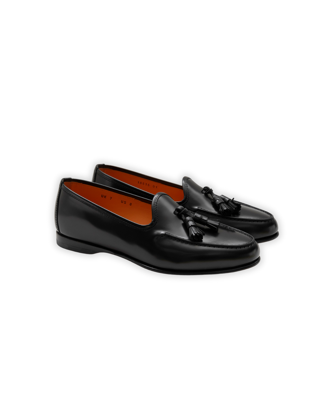 Santoni - Goodyear leather tassel loafer - Black