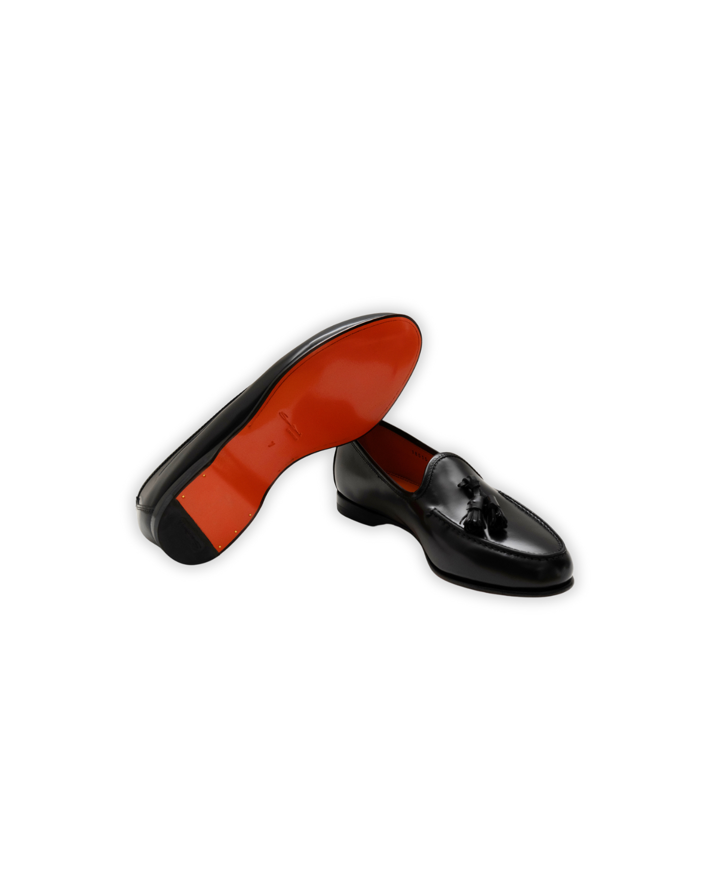 Santoni - Goodyear leather tassel loafer - Black