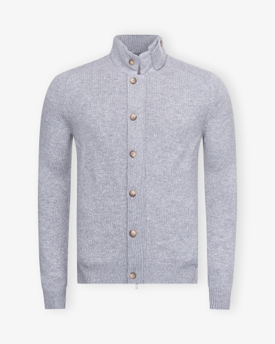 LHDA - Vest virgin wool with zipper and buttons - Grey