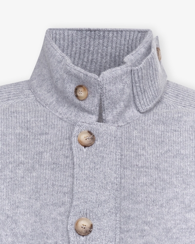 LHDA - Vest virgin wool with zipper and buttons - Grey