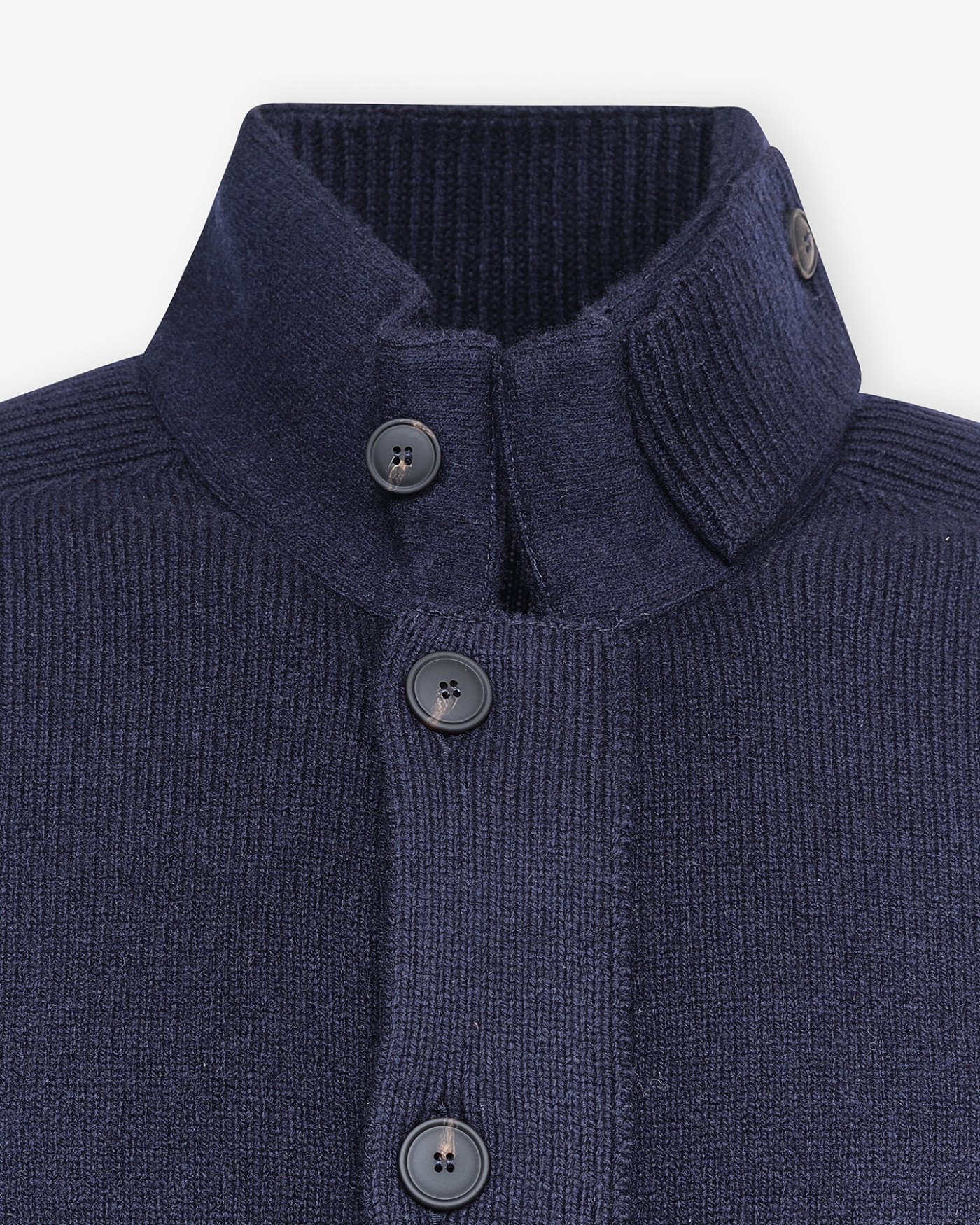 LHDA - Vest virgin wool with zipper and buttons - Navy