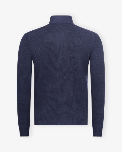 LHDA - Vest virgin wool with zipper and buttons - Navy