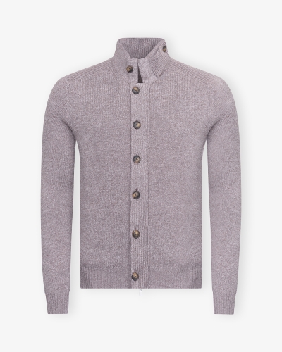 LHDA - Vest virgin wool with zipper and buttons - Greige